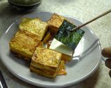 のりとチーズを挟んだピリから豆腐ステーキ作り方5写真