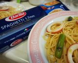 ボイルいかとアスパラのぺペロンチーノ♪作り方11写真