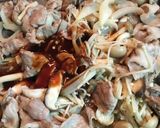 きのこたっぷり薄切り豚肉のポークチャップ作り方4写真