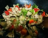 どっさりパクチー丼(ガパオ風)作り方7写真
