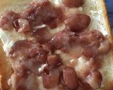 クリームチーズとうずら豆の甘煮トースト作り方3写真