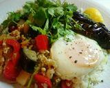 どっさりパクチー丼(ガパオ風)作り方10写真