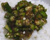 ご飯に最適☆ねばねばオクラかけご飯：覚書作り方8写真