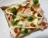 エリンギ×ピーマン×ベーコンのトースト作り方4写真