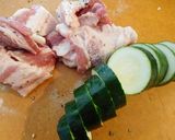 豚バラ肉とズッキーニの柚子胡椒ポン酢炒め作り方1写真