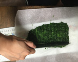 ねばねばモロヘイヤを手を汚さず切る方法作り方4写真