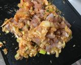 サイコロヤマイモと韓国風あじのなめろう丼作り方1写真