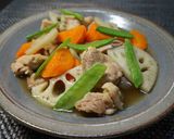 鶏とレンコンの煮物作り方3写真