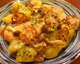 秋鮭ときのことじゃがのバター醤油炒め♡作り方6写真