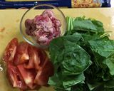 牛肉とほうれん草のペペロンチーノ♡作り方1写真