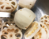 蓮根とひき肉の蒲焼き☆黄身おろし仕立て☆作り方2写真