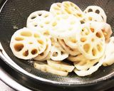 蓮根とひき肉の蒲焼き☆黄身おろし仕立て☆作り方3写真