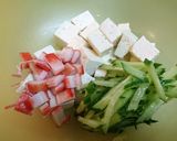 ３分★簡単【豆腐とカニカマの中華サラダ】作り方3写真
