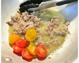 豚バラ肉とトマトの柚子胡椒スパゲッティ♪作り方4写真