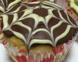 ハロウィン★パーティくもの巣カップケーキ作り方4写真
