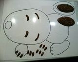 キャラケーキ 立体スヌーピー作り方14写真
