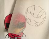 ジュウオウイーグル キャラ弁作り方1写真