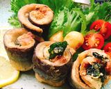 秋刀魚の梅しそロールにんにく揚げ作り方12写真