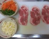 シャキシャキ野菜の肉巻作り方1写真