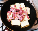 絹厚揚げとベーコンの炒め物 10分作り方3写真