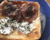 クリームチーズとうずら豆の甘煮トースト作り方5写真