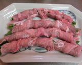 ニンニクの芽の豚肉巻きフライ作り方1写真