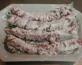 ニンニクの芽の豚肉巻きフライ作り方3写真