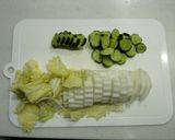 キュウリと白菜のゆかり酢の物作り方1写真