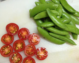 すなっぷえんどうとトマトの卵炒め作り方1写真