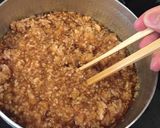 鶏そぼろ（すき焼きどんぶりのたれ）作り方2写真
