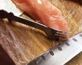 ささみの筋取り作り方1写真