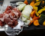 秋の味覚！肉カボチャ☆作り方1写真