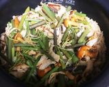山菜&帆立ヒモの炊込みご飯作り方5写真