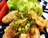 たっぷりタレで頂く♡鳥ささみの油淋鶏風作り方7写真