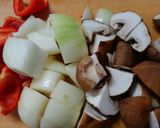 簡単！酢豚風♪鶏むね肉ときのこの甘酢煮作り方1写真