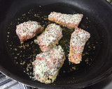 鮭の香草パン粉焼き作り方3写真