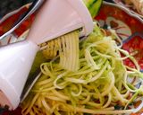 糖質制限★ズッキーニで冷やしツナおろし麺作り方2写真
