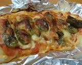 しし唐と照り焼きチキンの手作りピザ♪作り方11写真