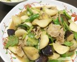かぶと豚バラ肉のゴマ味噌炒め作り方5写真