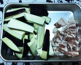 茄子の肉味噌焼き作り方1写真