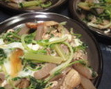 大根の葉（青菜でも）と竹輪の卵とじ作り方5写真