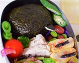 【キャラ弁】ピックとお揃い黒ネコ弁当作り方3写真