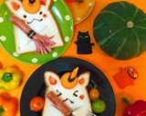 ハロウィンの朝食♡おてて付きねこぱん♡作り方7写真