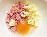 味付け不要！ハム&チーズの♡型の卵焼き作り方4写真