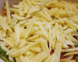 新じゃがとピーマンとパプリカ甘辛醤油炒め作り方5写真