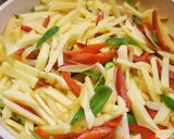 新じゃがとピーマンとパプリカ甘辛醤油炒め作り方6写真