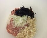 ひじきの煮物リメイク☆お弁当用ハンバーグ作り方3写真