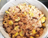 蒸し器で本格派！栗おこわ作り方7写真