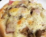 市販のナンできのこピザ作り方4写真