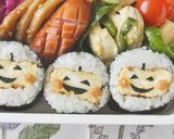 簡単キャラ弁！卵焼きでハロウィンのり巻き作り方11写真